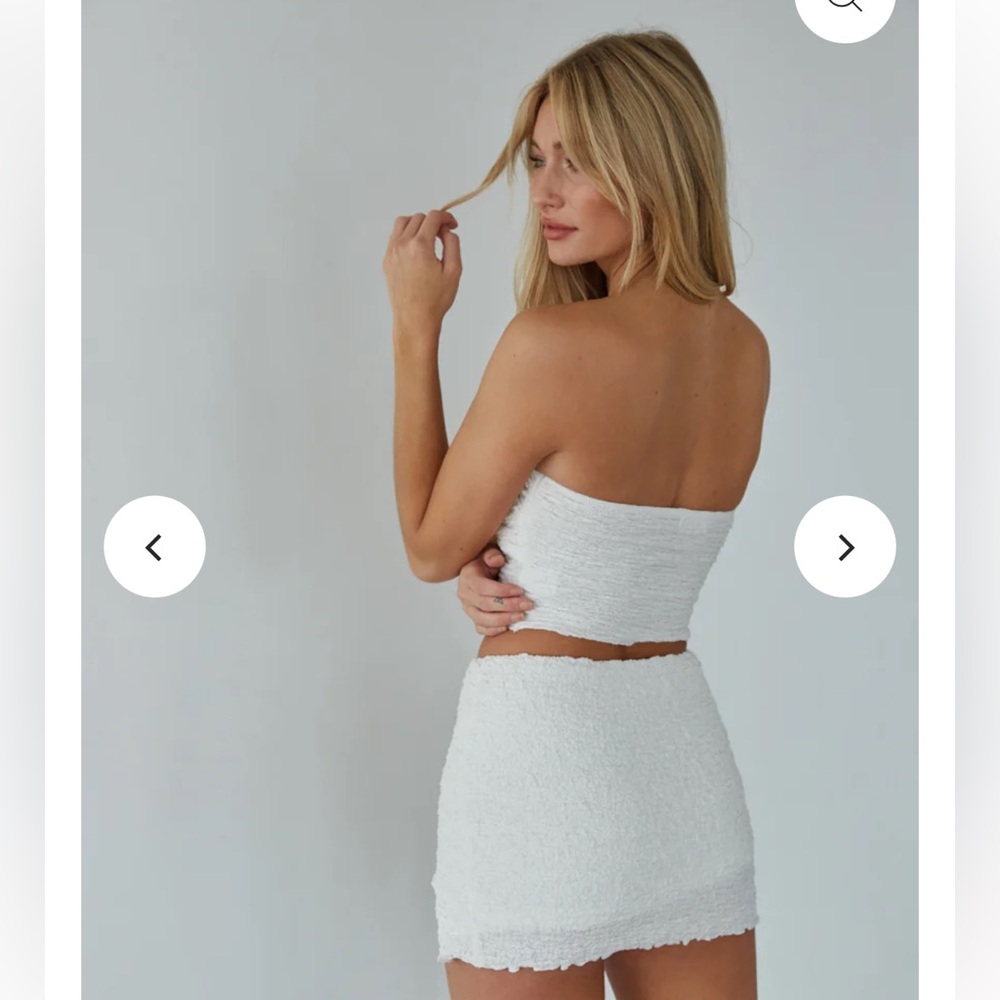 American Threads Cream Textured Skirt - Picture 7 of 8